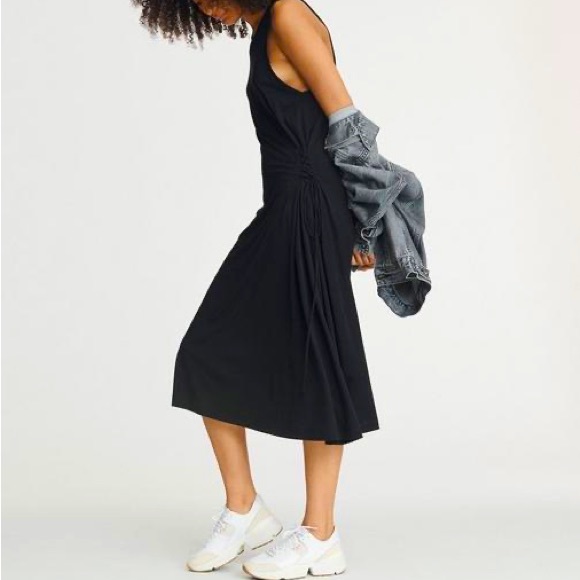 Luca Lace-Up Black Tank Dress | rag & bone - Picture 3 of 3